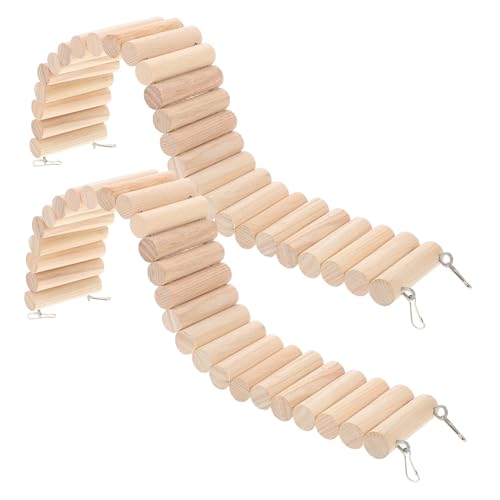 UPKOCH 2 Stück Holzleiter Kletterspielzeug mit Bogenbrücke für Hamster und Kleintiere DIY Käfigzubehör für Innen und Außen Fördert Interaktion und Natürliche Aktivität als von UPKOCH
