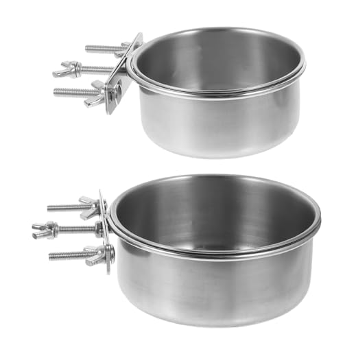UPKOCH 2 Stück Hundeschüssel rutschfest Multifunktional für Futter und Wasser Große Kapazität Kratzfest Einfache Aufhängen im Käfig Langlebig und Geruchlos von UPKOCH