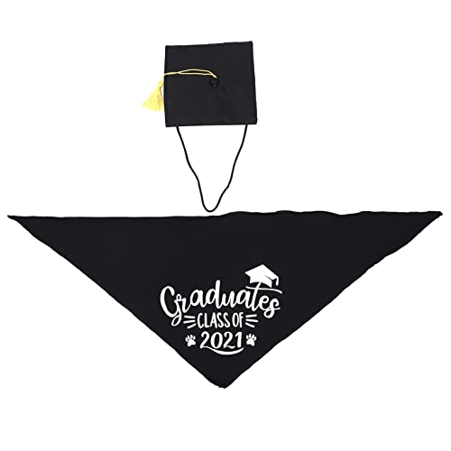 UPKOCH 2 Stück Hut Für Tierärzte Doktorlätzchen Für Hund Haustier-Bandana Zubehör Für Haustierkleidung Hunde-Cosplay-versorgung Abschlussfeier Hundedekor Hundemütze Schwarz Polyester von UPKOCH