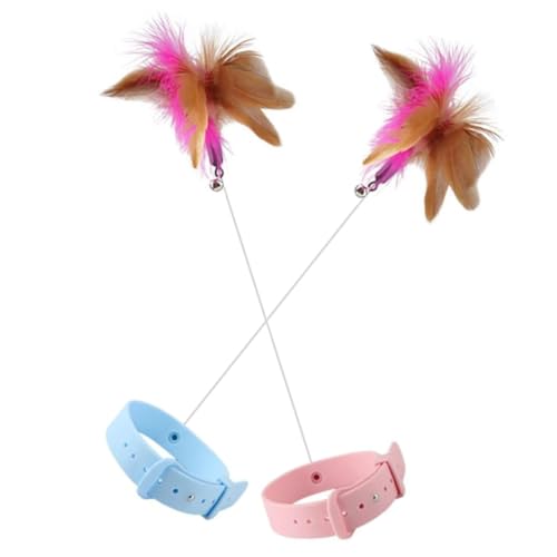 UPKOCH 2 Stück Interaktives Katzenspielzeug Teiliges mit Federn und Sicher und für Drinnen Lustiger Katzenhalsband Teaser für Katzen und Enge Bindung UPKOCH 2 Stück Interaktives Katzenspielzeug Teiliges mit Federn und Sicher und für Drinnen Lustiger Katzenhalsband Teaser für Katzen und Enge Bindung von UPKOCH