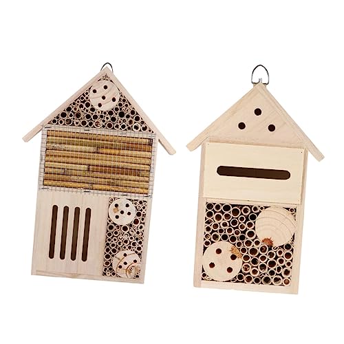 UPKOCH 2 Stück Kabine Bienenstock Garten Lebensraum Dekorative Outdoor - Nest Holz von UPKOCH