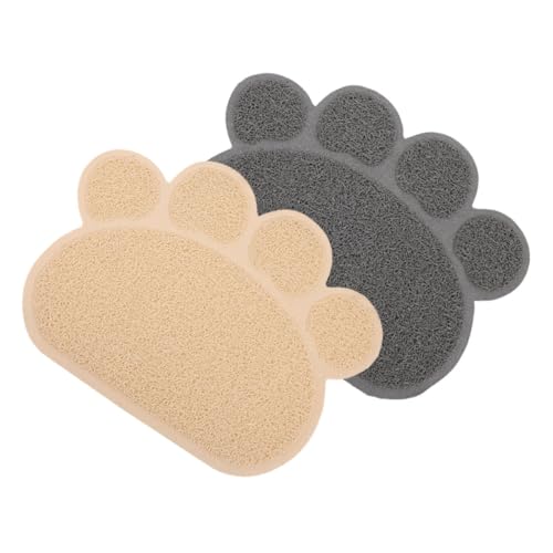 UPKOCH 2 Stück Katzenklo Matte Katzenstreu Unterlage rutschfeste und wasserdichte Matte für Katzenfutter und Katzenklo von UPKOCH