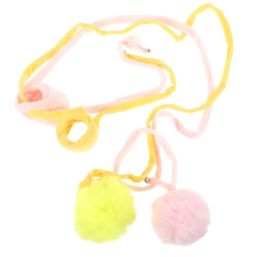 UPKOCH 2stücke Katzenspielzeug Interaktiv Ball Mit Spielzeug Und Schnur Katzen-pom-pom-bälle Und Knisterball Saugnapf-Design Für Fenster Und Glatte Oberflächen Bells Für Katzen Der von UPKOCH