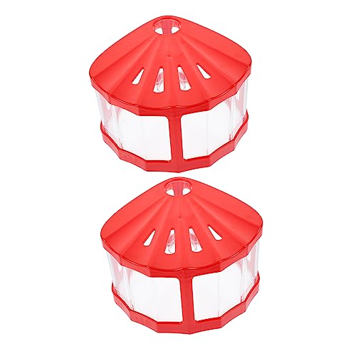 UPKOCH 2 Stück Klein Aquarium mit LED Teiliges Mini Fischbecken für Betta und Zierfische Dekorativer Kunststofftank für Schreibtisch und Heimdekoration von UPKOCH