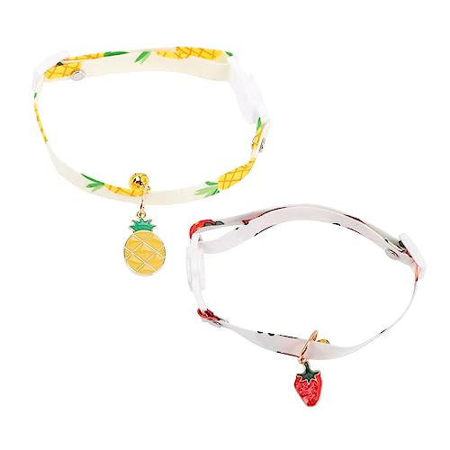 UPKOCH 2 Stück Kragenzubehör Haustierhalsband Für Katzen Kätzchenkragen Mit Glocke Katzenhalsbänder Weicher Hundehalsband Kätzchen Verstellbarer Kragen Für Haustiere Legierung von UPKOCH