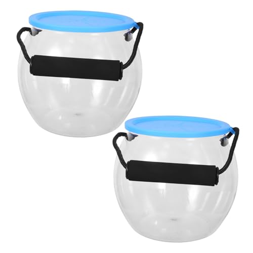 UPKOCH 2 Stück Portabler Kleiner Transparenter Aquarium Eimer mit Griff und Dichtem Deckel Vielseitig für Strandfischen Outdoor aktivitäten und Mobiles Fangen Freilassen von Fischen UPKOCH 2 Stück Portabler Kleiner Transparenter Aquarium Eimer mit Griff und Dichtem Deckel Vielseitig für Strandfischen Outdoor aktivitäten und Mobiles Fangen Freilassen von Fischen von UPKOCH