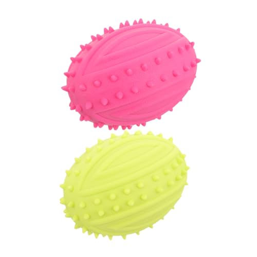 UPKOCH 2 Stück Quietschendes Rugby für Hunde Interaktives Kauspielzeug für Welpen und Große Hunde Sicheres Langlebiges Gummimaterial für Zahnpflege und Spielspaß UPKOCH 2 Stück Quietschendes Rugby für Hunde Interaktives Kauspielzeug für Welpen und Große Hunde Sicheres Langlebiges Gummimaterial für Zahnpflege und Spielspaß von UPKOCH