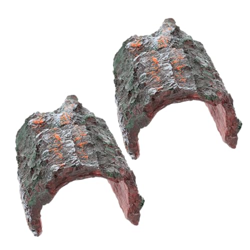 UPKOCH 2 Stück Reptilienversteck aus Hochwertigem Harz Natürliches Baumrinden Design Robustes Versteck für Echsen Schildkröten und Kleine Terrarientiere Terrarium UPKOCH 2 Stück Reptilienversteck aus Hochwertigem Harz Natürliches Baumrinden Design Robustes Versteck für Echsen Schildkröten und Kleine Terrarientiere Terrarium von UPKOCH