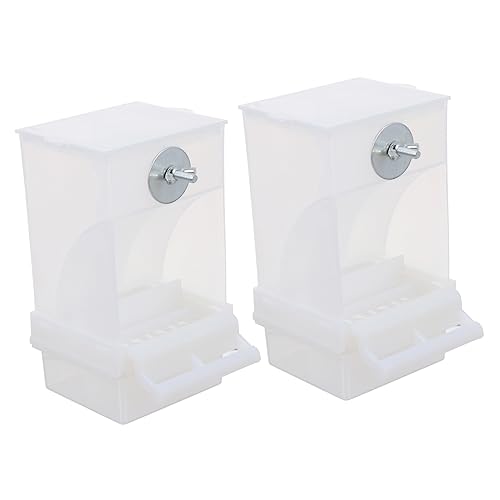 UPKOCH 2 Stück Spritzsicherer Vogelhäuschen Futterautomat für Papageien Futterspender Fütterung draußen Sittich-Futter D' Vogelhäuschen für Sittiche Wasserspender für Tauben Acryl Weiß UPKOCH 2 Stück Spritzsicherer Vogelhäuschen Futterautomat für Papageien Futterspender Fütterung draußen Sittich-Futter D' Vogelhäuschen für Sittiche Wasserspender für Tauben Acryl Weiß von UPKOCH