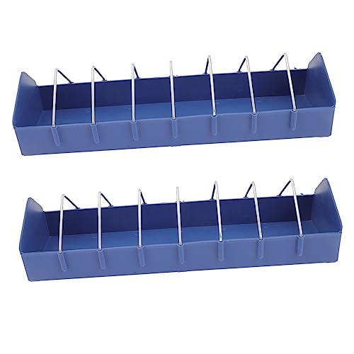 UPKOCH 2 Stück Taubentrog Futterspender für Tauben Schüssel Taubenzufuhr rostfrei Tablett Vögel füttern Groove tauben fütterungsboxen Vogeltränke Utensil zum Füttern von Tauben pp Blue von UPKOCH