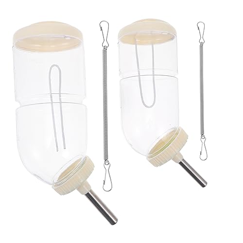 UPKOCH 2 Stück Teiliges Auslaufsicherer Kaninchen Trinkflasche Hochwertiger Wasserspender für Kleintiere Wie Meerschweinchen Chinchilla und Hamster Langlebig und Bruchsicher von UPKOCH