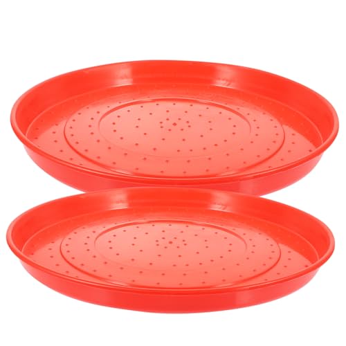 UPKOCH 2 Stück Teiliges Geflügel Futtertablett aus Leichtem Kunststoff Praktische Wassertrinker Halterung Robust und Wiederverwendbar Geeignet für Küken Gänse und Hühner Einfach zu von UPKOCH
