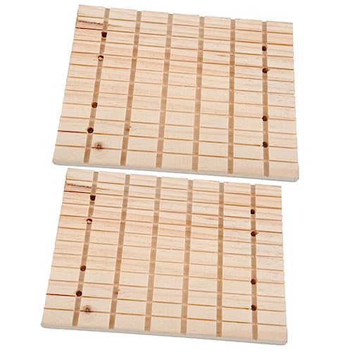 UPKOCH 2 Stück Teiliges Holz Krallen Schleifbrett für Kleintiere Sichere Kratzplatte für Kaninchen Chinchillas Meerschweinchen Langlebiges Nagelpflege und Beschäftigungsspielzeug von UPKOCH