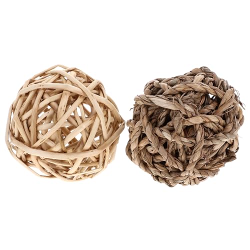 UPKOCH 2 Stück Teiliges Kleintier Kauspielzeug Grasball aus Natürlichem Stroh Langlebig und Sicher für Kaninchen Hamster und Meerschweinchen zur Zahnpflege und Beschäftigung UPKOCH 2 Stück Teiliges Kleintier Kauspielzeug Grasball aus Natürlichem Stroh Langlebig und Sicher für Kaninchen Hamster und Meerschweinchen zur Zahnpflege und Beschäftigung von UPKOCH