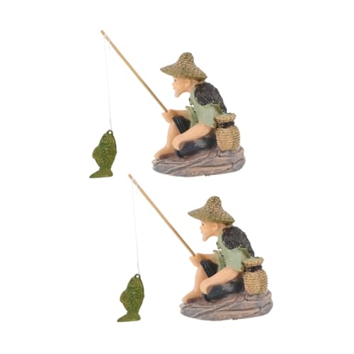 UPKOCH 2 Stück Teiliges Miniatur Fischerfigur Old Fisherman Statue für Aquarium Dekoration Vintage Angler Skulptur für Ruhige Wasserlandschaften und Stilvolle Fischbecken Gestaltung UPKOCH 2 Stück Teiliges Miniatur Fischerfigur Old Fisherman Statue für Aquarium Dekoration Vintage Angler Skulptur für Ruhige Wasserlandschaften und Stilvolle Fischbecken Gestaltung von UPKOCH