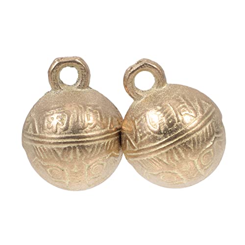 UPKOCH 2 Stück Tigerkopf Glocke handglocken hundeglocke Dekorative Glocke hundegebell Kreativer Glockenschmuck Haustier Glockendekorationen Hund hängende Glocken Anhänger hängende Kupfer von UPKOCH