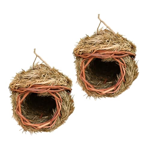UPKOCH 2 Stück Vogelnest Aus Stroh Vogelhäuschen Hängen Spatzenhaus Vogelfutterstation Hängendes Vogelhaus Gewebte Vogelhäuschen Garten Vogelhäuschen Vogel Fütterer Light Green UPKOCH 2 Stück Vogelnest Aus Stroh Vogelhäuschen Hängen Spatzenhaus Vogelfutterstation Hängendes Vogelhaus Gewebte Vogelhäuschen Garten Vogelhäuschen Vogel Fütterer Light Green von UPKOCH