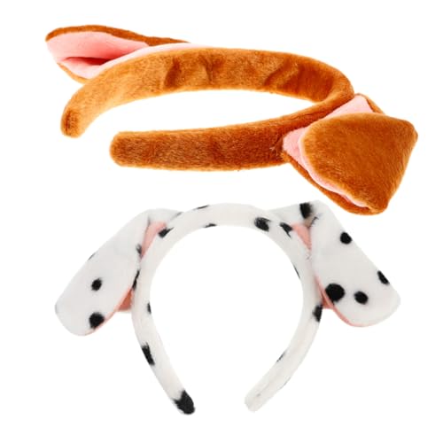 UPKOCH 2 Stück Welpen Stirnband Ohren Stirnband Erwachsene Hundeohr Stirnband für Hundeohren Stirnband Langes Hundeohren-Stirnband Cartoon-Stirnbänder Ohrschmuck Stoff von UPKOCH