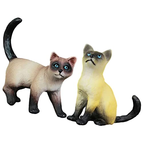 UPKOCH 2St Hundeschmuck multifunktionale Katzenfiguren realistische Katzenfiguren bürodeko büro Dekoration Kinderspielzeug Modelle Katzendekore Katzenspielzeug Haustier Katze schmücken von UPKOCH