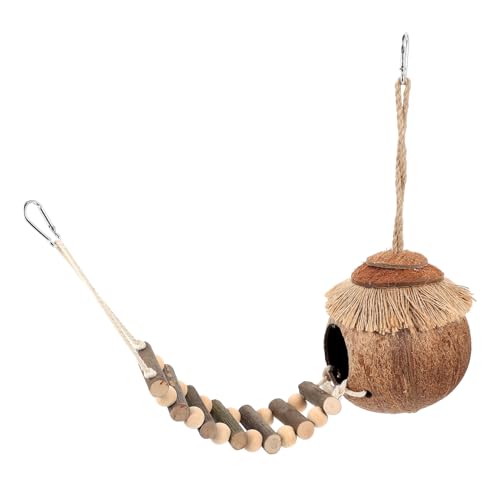 UPKOCH 2Stücke Hamster Kokosnussschalen Nest Teiliges mit Warmes Schlafnest für Hamster und Langlebiges Haustierspielzeug für Käfige für Kleintiere und Nager von UPKOCH