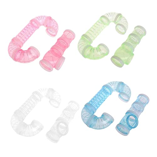 UPKOCH 2Stücke Hamster Spieltunnel Aus Kunststoff Externer Sport Tunnel Für Hamsterkäfig Rosa Erweiterbare Röhren Für Spielspaß Sicheres Tierkäfig Zubehör von UPKOCH