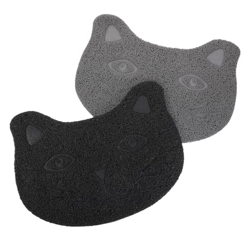 UPKOCH 2Stücke Haustier Fütterungsmatte Teilig Kätzchen Müllmatte Hundefuttermatte Hitzebeständig Staubsicher Unterlage für Fütterung von UPKOCH