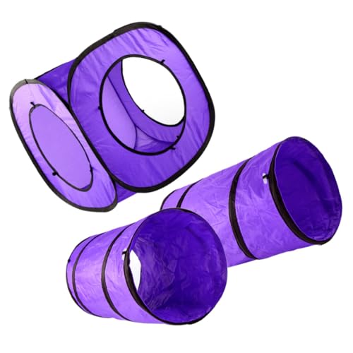 UPKOCH 3 Stück Faltbarer Katzentunnel Set mit Zwei Geräuschaktiven Kanälen und Quadratischem Spielbereich Strapazierfähiges Polyester Beißfest für Katzen und Kätzchen zur Spielerischen UPKOCH 3 Stück Faltbarer Katzentunnel Set mit Zwei Geräuschaktiven Kanälen und Quadratischem Spielbereich Strapazierfähiges Polyester Beißfest für Katzen und Kätzchen zur Spielerischen von UPKOCH