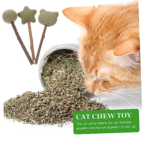 UPKOCH 3 Stück Katzenminze Kauspielzeug Teiliges mit Lutscher Design Leichte Katzenspielzeuge zur Zahnpflege und Aktivitätsförderung für Kätzchen und Wohnungskatzen von UPKOCH