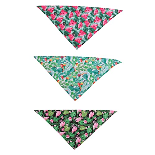 UPKOCH 3 Stück Kreative Haustier Bandana Waschbar Dreieckstuch für Katzen für Partys und Fotoshootings Mit Stilvollen Tropischen Mustern von UPKOCH