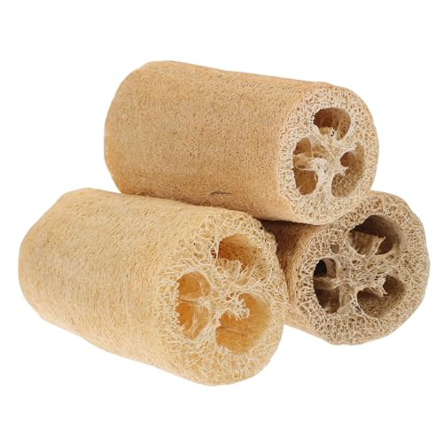 UPKOCH 3 Stück Luffa Kauspielzeug für Hamster Zahnpflege Spielzeug aus Natürlichem Material Fördert das Kauverhalten und Mundgesundheit für Kleintiere Wie Meerschweinchen und Chinchillas von UPKOCH