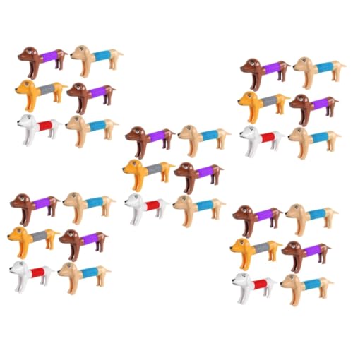 UPKOCH 30 STK Stressabbauendes Hundespielzeug Spielzeuge Röhrenspielzeug Partyspielzeug Party Sensorisches Spielzeug Cartoon-pop-Tube-Spielzeug Kordelzug Plastik Sich Ständig Ändern von UPKOCH