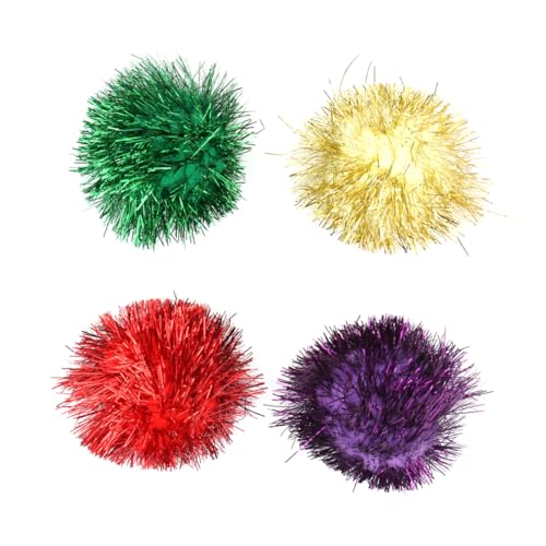 UPKOCH 30 Stück Teiliges Glitzerndes Katzen und Hundespielzeug Bunte Elastische Spielbälle Fördert Interaktion Katzenspielzeug zur Beschäftigung und Kratzschutz für Zufällige Farbe von UPKOCH