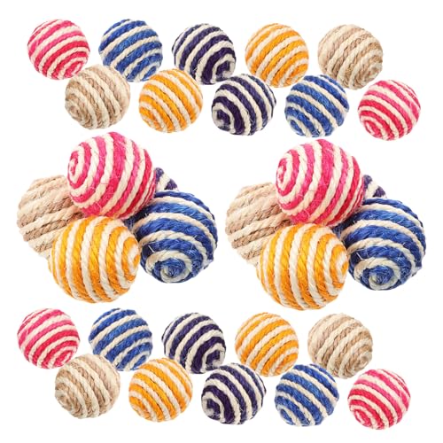 UPKOCH 35 Stück Katzenspielzeugball Katzenspielzeug mit Katzenminze Interaktives Katzenspielzeug Kätzchen-Sisalball lustig Tragbarer Katzenball Katzenbedarf Hanfseil Bunt Zufällige Farbe UPKOCH 35 Stück Katzenspielzeugball Katzenspielzeug mit Katzenminze Interaktives Katzenspielzeug Kätzchen-Sisalball lustig Tragbarer Katzenball Katzenbedarf Hanfseil Bunt Zufällige Farbe von UPKOCH