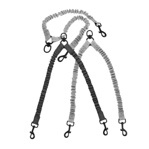 UPKOCH 3Stücke Elastische Reflektierende Hundeleine Für Outdoor Aktivitäten Doppelleine Für Starke Haustiere Ergonomisches Design Für Sicheres von UPKOCH