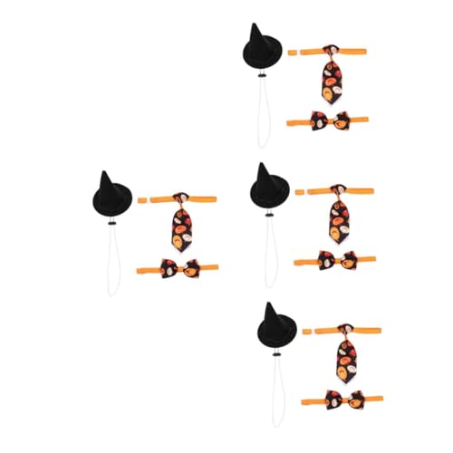 UPKOCH 4 Sätze Hundekostüm Set Halloween Verstellbare Fliege Halsband und Hexenhut für Welpen Karneval Party Haustier Zubehör UPKOCH 4 Sätze Hundekostüm Set Halloween Verstellbare Fliege Halsband und Hexenhut für Welpen Karneval Party Haustier Zubehör von UPKOCH