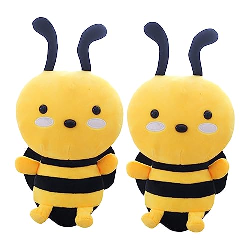 UPKOCH 4 Stück Bienen Puppe Plüsch Hundespielzeug Autokissen für live Cute bee Bienen kuscheltiere ausgestopftes Tier Spielzeuge gefüllte Plüsch Biene Stofftiere Füllung Geschenk von UPKOCH