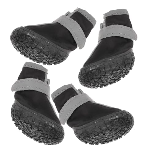 UPKOCH 4 Stück Booties Für Hundepfoten wasserdichte Schuhe Größenstiefelschutz Kleine Hundebooties Katzenbooties Hunde Schneebooties Welpenbooties Stoff Schwarz UPKOCH 4 Stück Booties Für Hundepfoten wasserdichte Schuhe Größenstiefelschutz Kleine Hundebooties Katzenbooties Hunde Schneebooties Welpenbooties Stoff Schwarz von UPKOCH