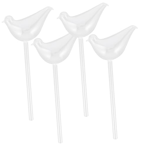 UPKOCH 4 Stück Fauler Blumenbewässerer zimmerpflanzen Bewässerungszwiebeln für Freilandpflanzen selbstbewässernde Kugeln Selbstbewässerung Glas mit hohem Borosilikatgehalt Transparent von UPKOCH