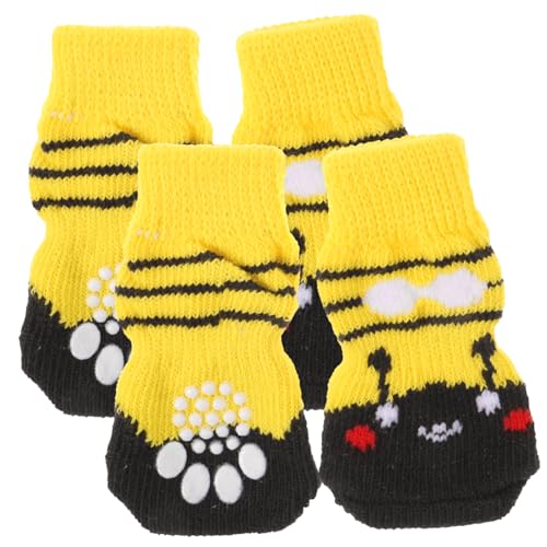 UPKOCH 4 Stück Haustier Socken Griff Hund Pfoten Beschützer Körperpflege Groß Drinnen Für Haustiere Wickeln Welpe Schutz Größe Traktion Austauschbare Haustiersocken Baumwolle Yellow UPKOCH 4 Stück Haustier Socken Griff Hund Pfoten Beschützer Körperpflege Groß Drinnen Für Haustiere Wickeln Welpe Schutz Größe Traktion Austauschbare Haustiersocken Baumwolle Yellow von UPKOCH