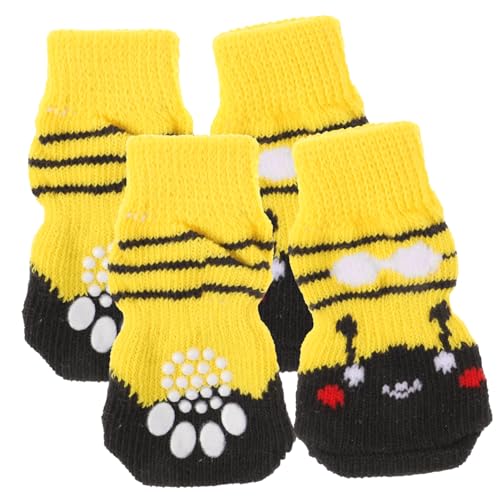 UPKOCH 4 Stück Haustier Socken Hundepfote Zehe Welpe Groß Schutz Greifer Pfoten Hundevlies Beine Griffe Beschützer Waschbare Haustiersocken Austauschbare Hundesocken Yellow Baumwolle UPKOCH 4 Stück Haustier Socken Hundepfote Zehe Welpe Groß Schutz Greifer Pfoten Hundevlies Beine Griffe Beschützer Waschbare Haustiersocken Austauschbare Hundesocken Yellow Baumwolle von UPKOCH