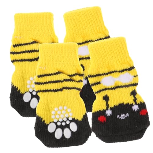 UPKOCH 4 Stück Haustier socken hundesocken Dog Socks Beschützer Abdeckung Grip-Socken groß Welpensocken Pfote Tragbare Socken für Haustiere Welpenbedarf Socken für Hunde Baumwolle Yellow UPKOCH 4 Stück Haustier socken hundesocken Dog Socks Beschützer Abdeckung Grip-Socken groß Welpensocken Pfote Tragbare Socken für Haustiere Welpenbedarf Socken für Hunde Baumwolle Yellow von UPKOCH