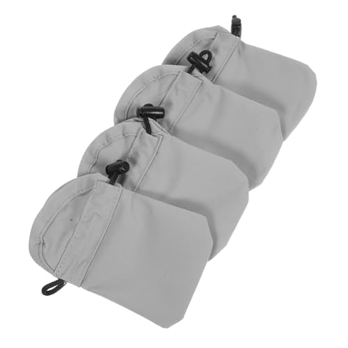 UPKOCH 4 Stück Haustierschuhe Hundeschuhe Für Kleine Hunde Hundefüße Bedeckt wasserdichte Hundestiefel Kätzchenschuhe Kleine Hundebereich Welpenstiefel Light Grey Nylon von UPKOCH
