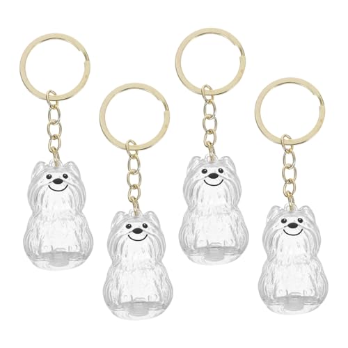 UPKOCH 4 Stück Hundehaarschmuck Schlüsselanhänger Transparentes Pet Hair Aufbewahrungsbox Anhänger Tragbarer Erinnerungsschmuck Für Taschen Schlüssel Alltag Reise von UPKOCH