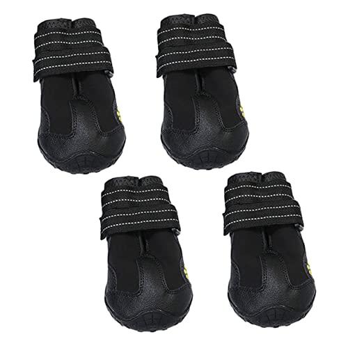UPKOCH 4 Stück Hundeschuhe für Welpen rutschfeste und Wasserabweisende Pfotenschutz Booties für Kleine und Mittlere für Outdoor Aktivitäten und Winterliche Bedingungen von UPKOCH