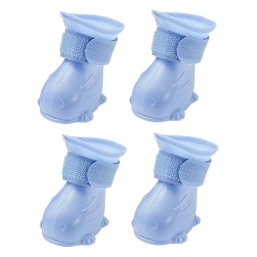 UPKOCH 4 Stück Hundewasserdichte Regenstiefel rutschfeste Flexible Pfotenschuhe für Kleine Welpen Omnidicht Bequem mit Rutsch Sohle für Outdoor und Regenwetter von UPKOCH