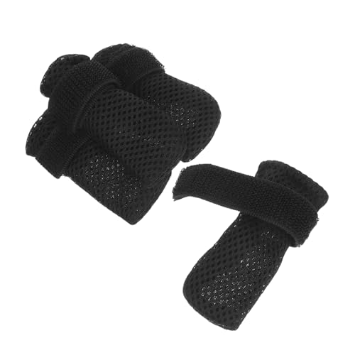 UPKOCH 4 Stück Katzenschuhe Weiche Pfotenschutz-socken Kratzfest rutschfest Atmungsaktiv für Medikamentengabe Baden Krallenschneiden Geeignet für Innen Außenbereich Schwarz von UPKOCH