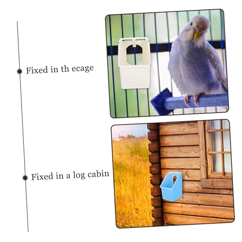 UPKOCH 4 Stück Multifunktionaler Vogelkäfig Hängefütterer mit Deckel Praktische Futter und Wasserschale für Tauben Papageien und Kleine Vögel Leicht zu Reinigen und Langlebig von UPKOCH