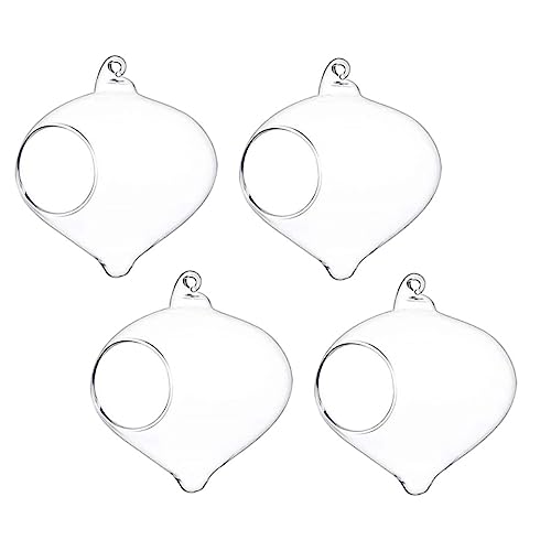 UPKOCH 4 Stück Ökologische Vase Garten Pflanzenhänger Heimdekoration Pflanzenhalter Hängepflanze Terrarium Hängendes Sukkulenten Terrarium Sukkulenten Pflanzenvase Transparentes von UPKOCH