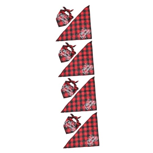 UPKOCH 4 Stück Weihnachtliches Haustier Bib Karomuster Leichtes Atmungsaktives Hundedreieckstuch Einlagig für Welpen und Katzen Festliches Accessoire für Geburtstag und Party UPKOCH 4 Stück Weihnachtliches Haustier Bib Karomuster Leichtes Atmungsaktives Hundedreieckstuch Einlagig für Welpen und Katzen Festliches Accessoire für Geburtstag und Party von UPKOCH
