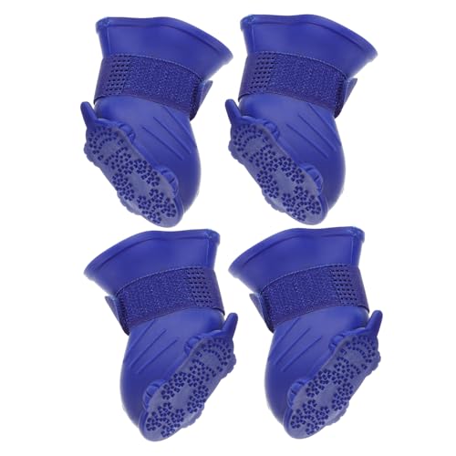 UPKOCH 4 Stück wasserdichte Hundeschuhe aus Gummi rutschfeste Pfotenschutz Schuhe für Kleine und Mittelgroße Hunde Langlebig Robust und Bequem für Outdoor und Matschige Gelände von UPKOCH